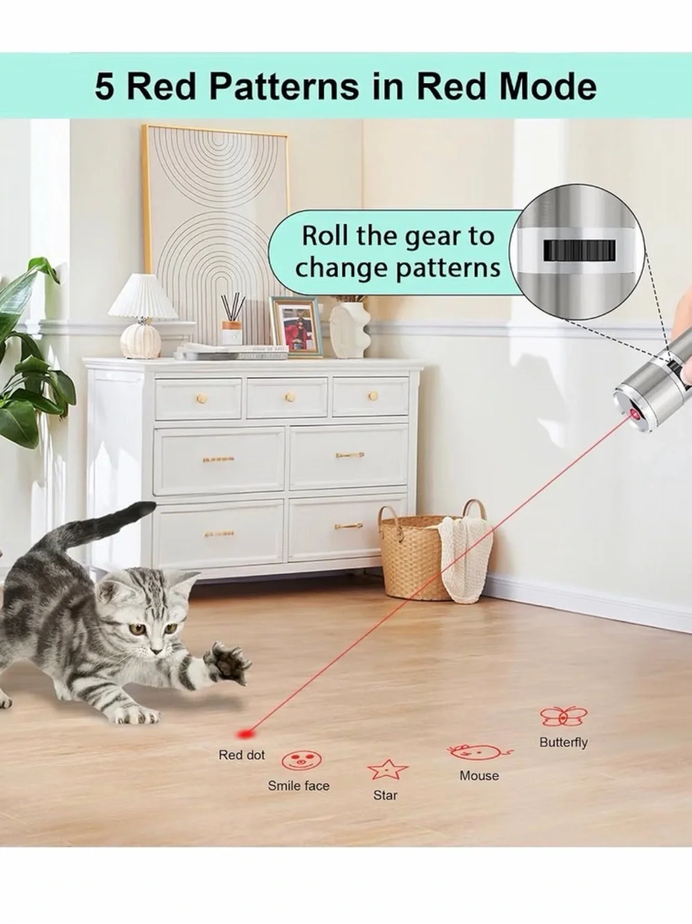 Rechargeable Cat/Pet Laser (3 modes) NWT
